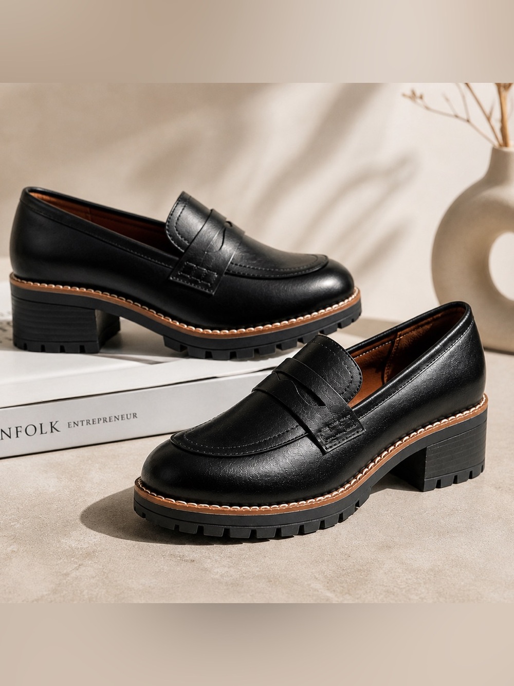 Dream Pairs Chunky Platform Penny Loafers – Size 7 – NIB - Picture 2 of 8
